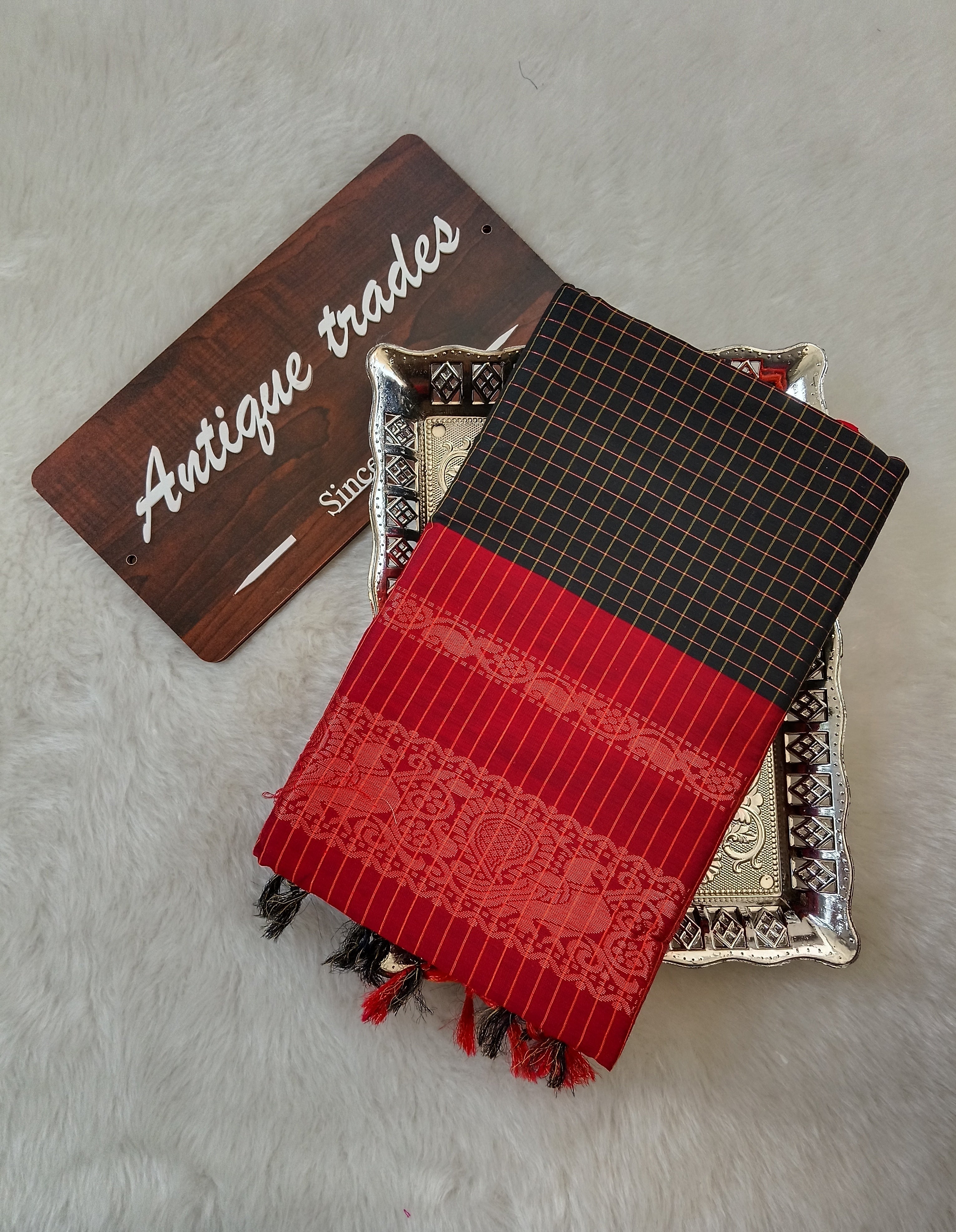 Checked kalyani silk cotton saree