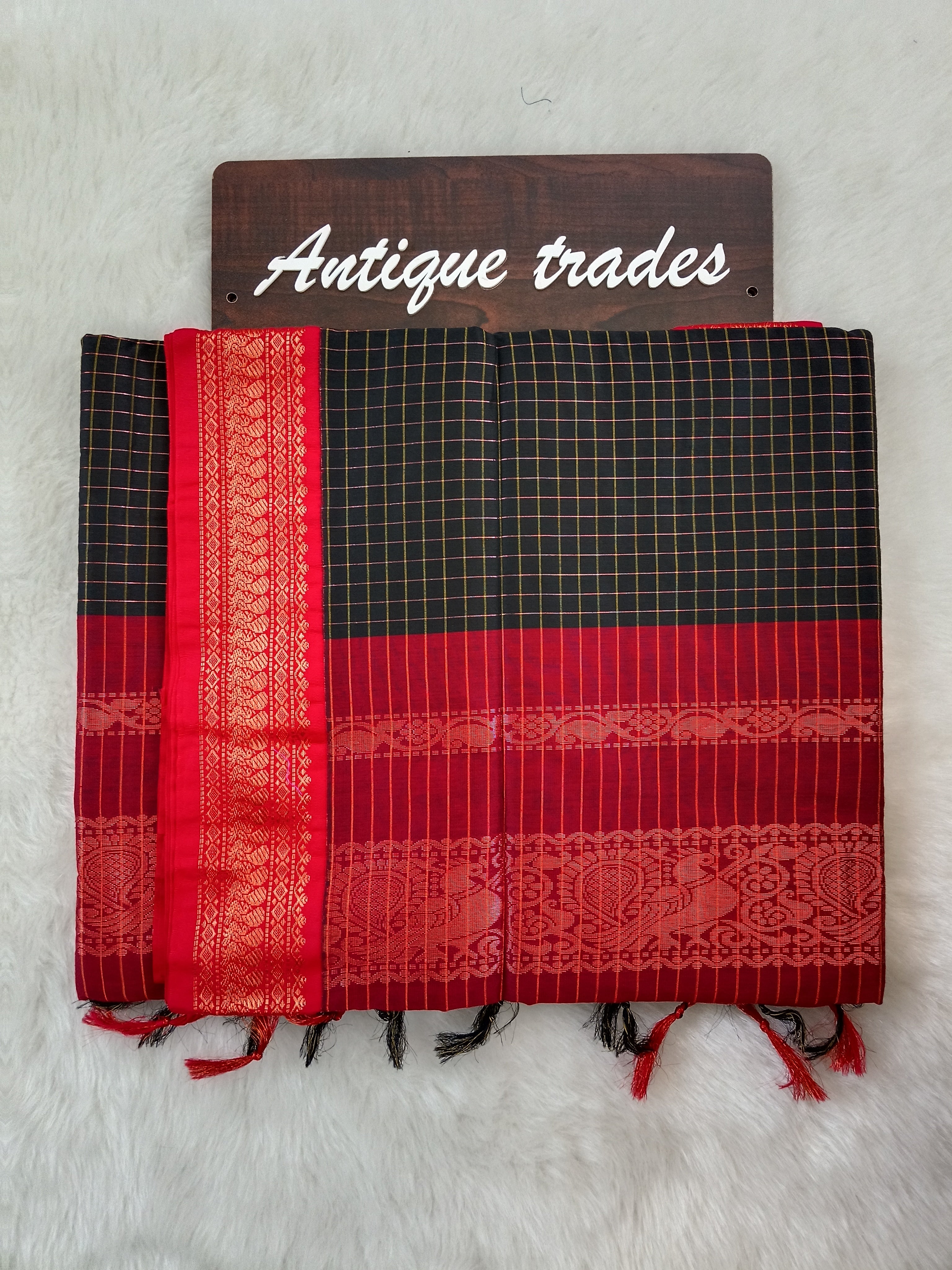 Checked kalyani silk cotton saree