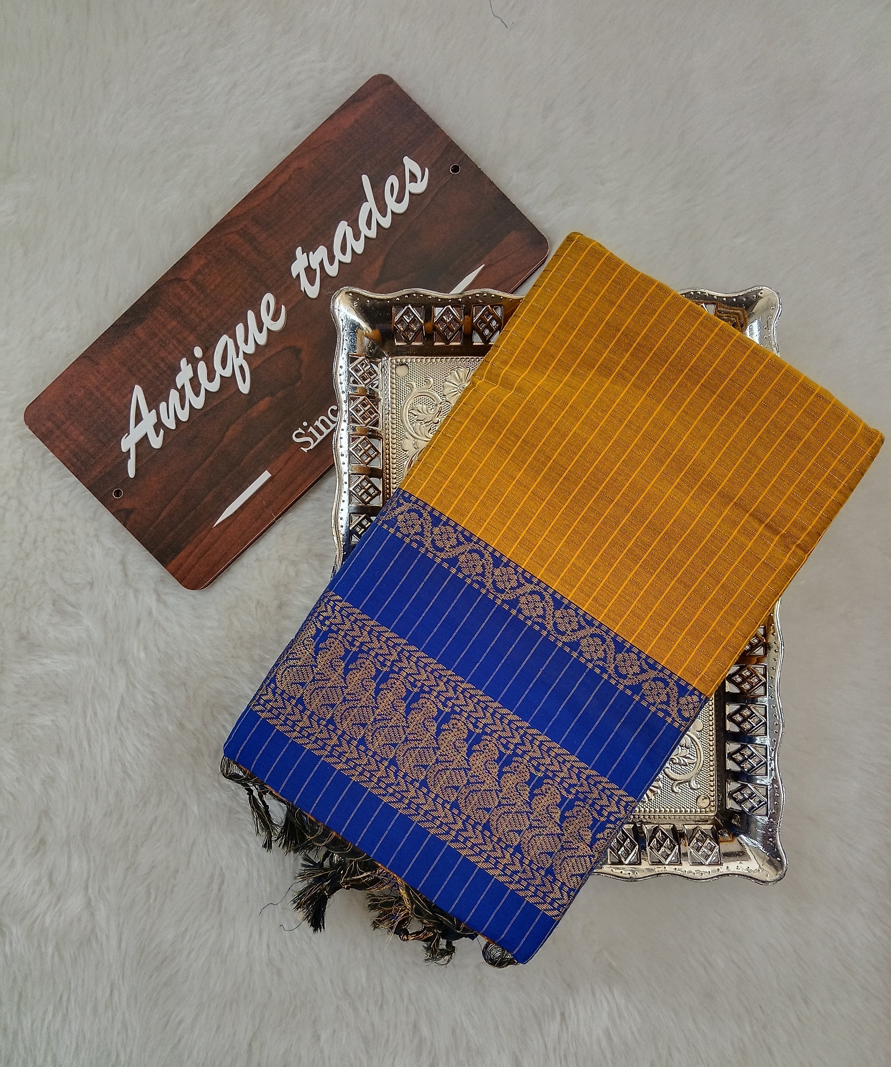Checked kalyani silk cotton saree