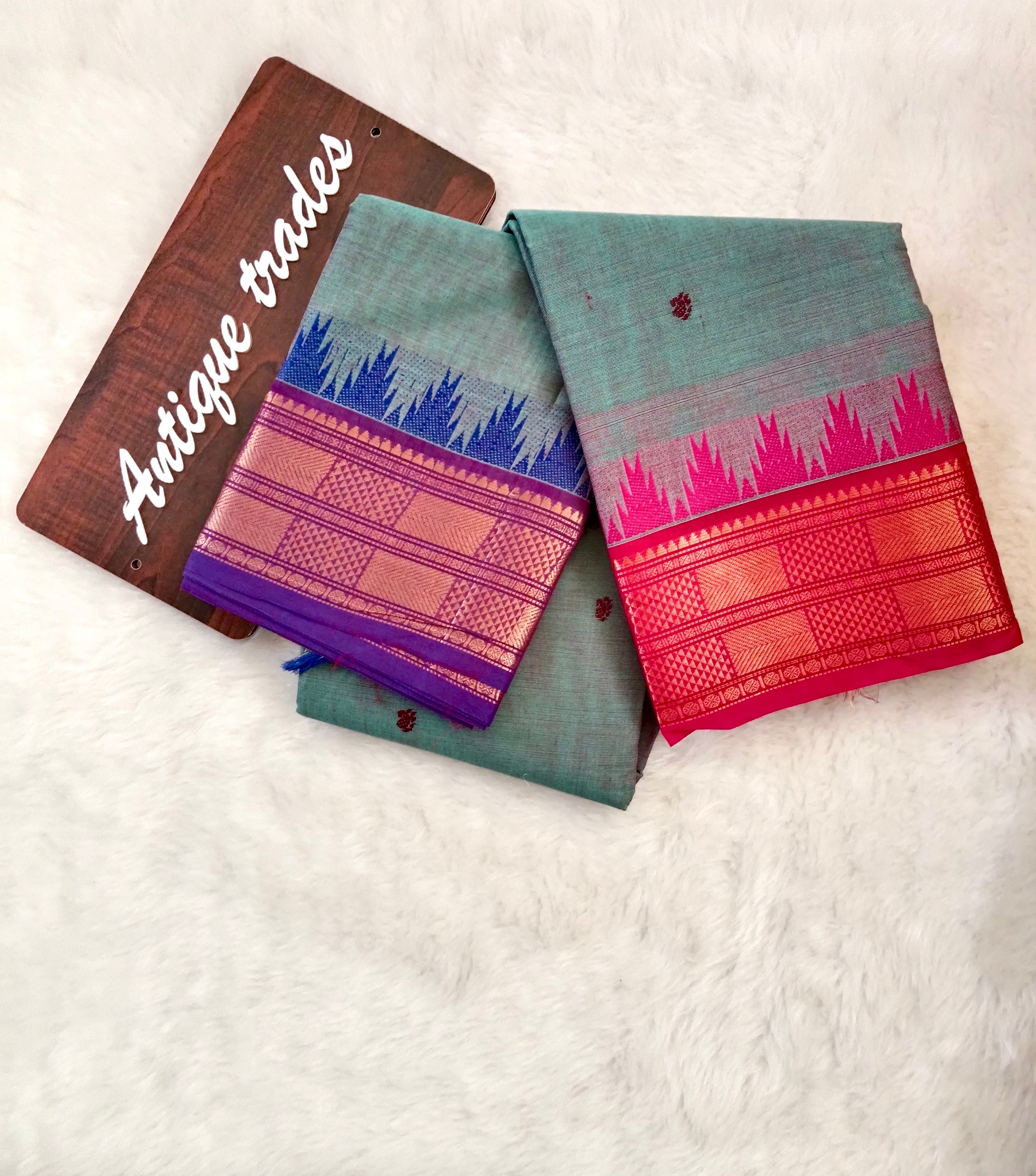 Pure chettinad cotton saree 100 count