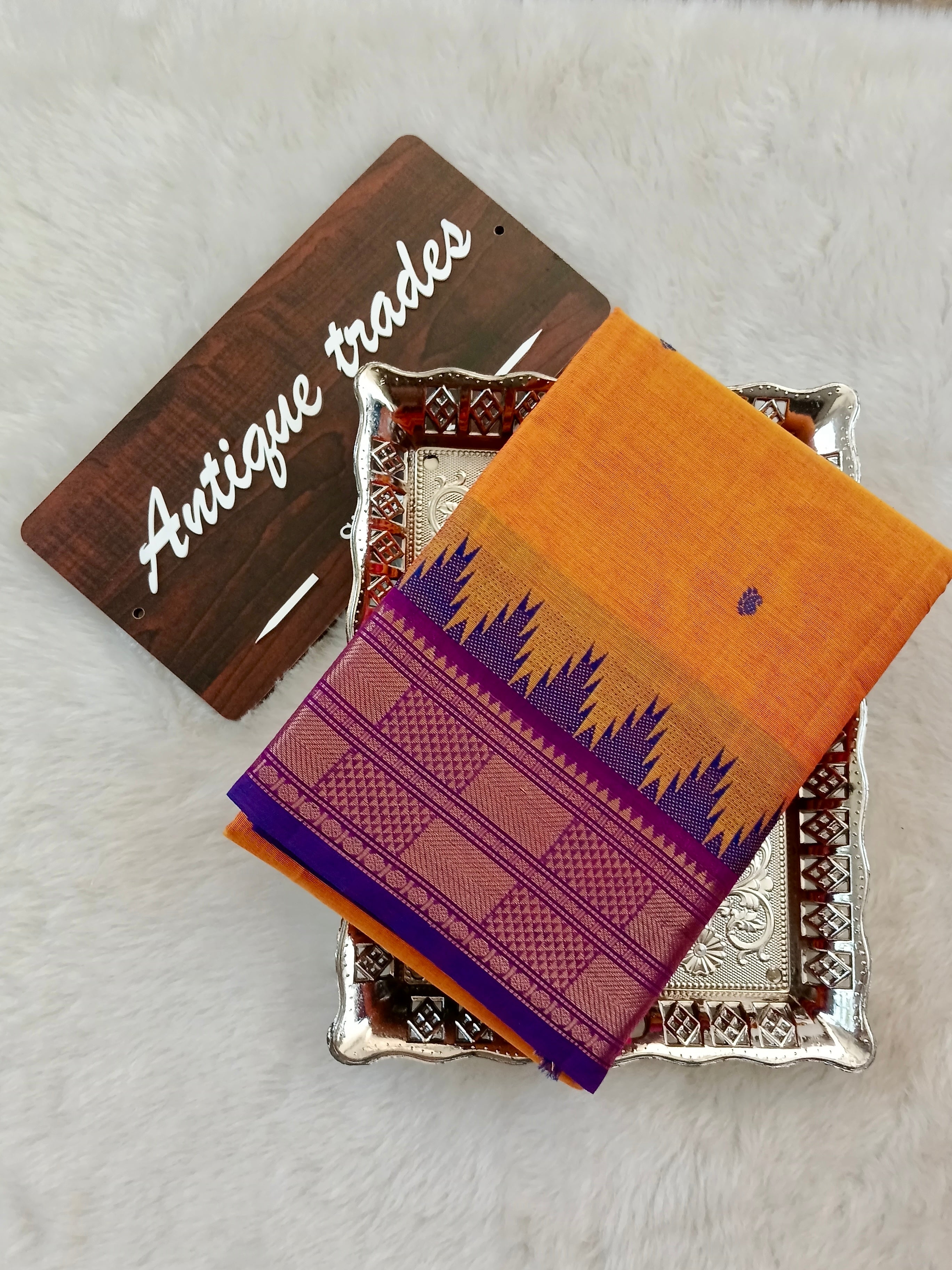 Gang Jamuna border Chettinad  cotton saree