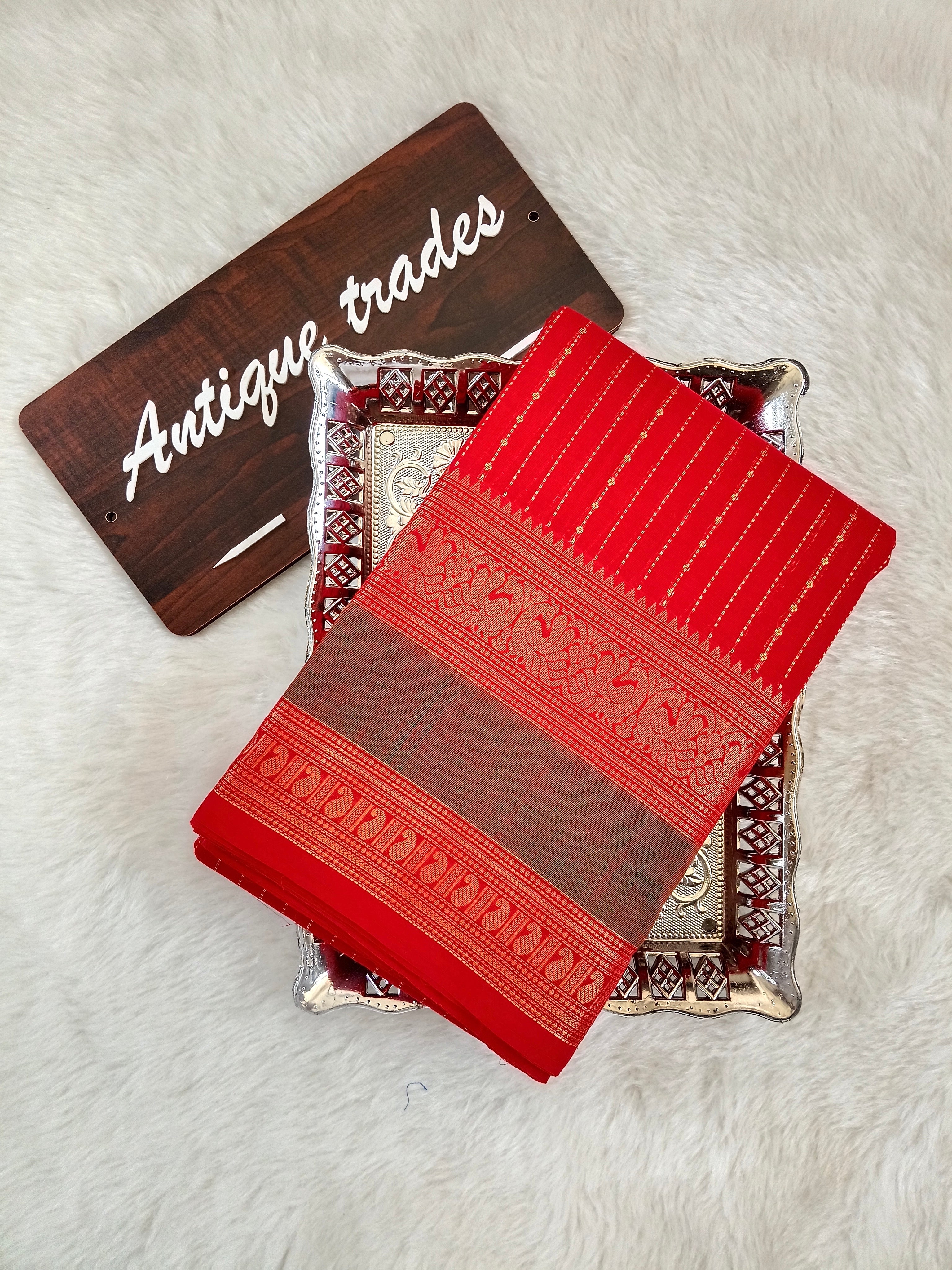 Chettinad pure cotton with zari work