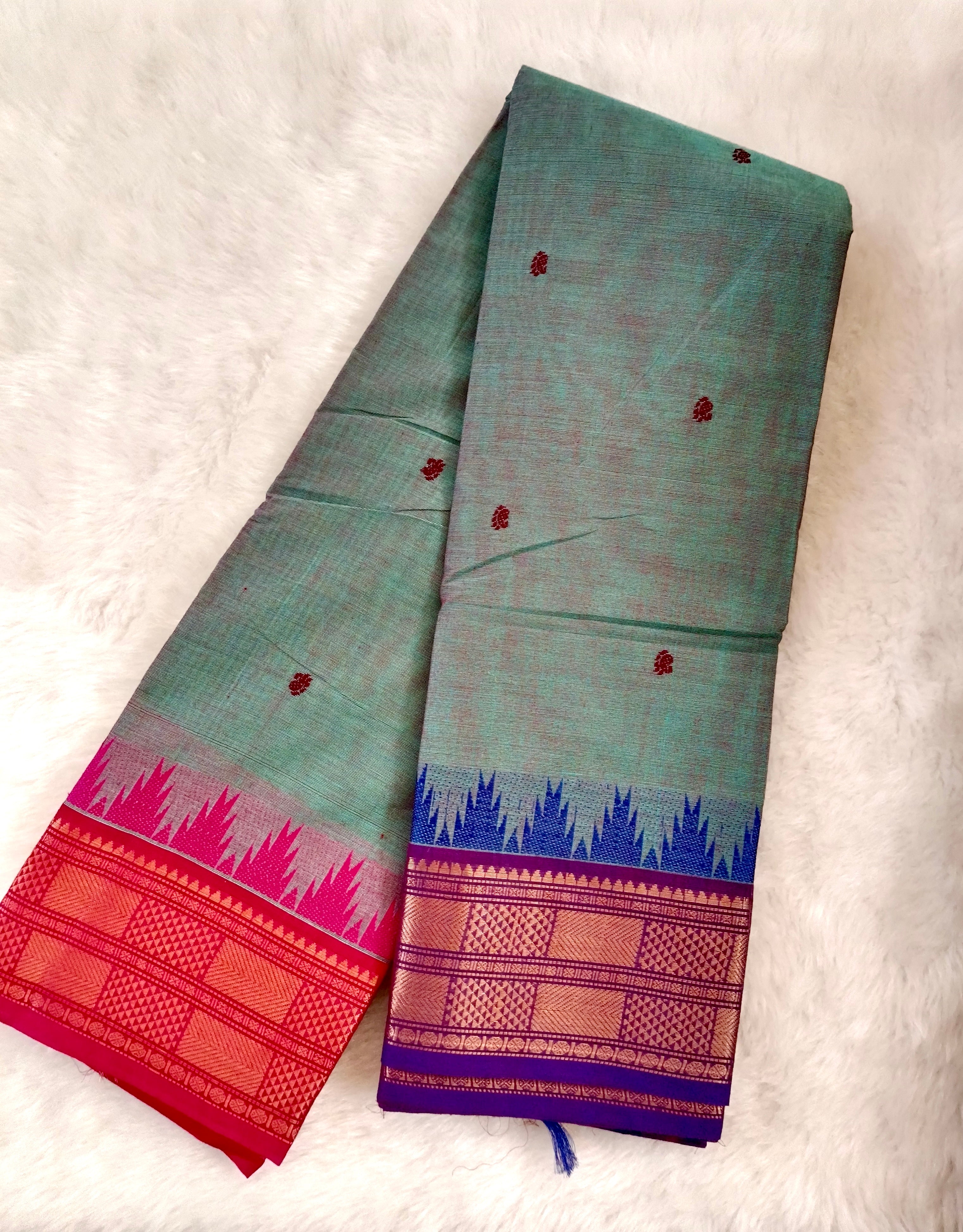 Pure chettinad cotton saree 100 count