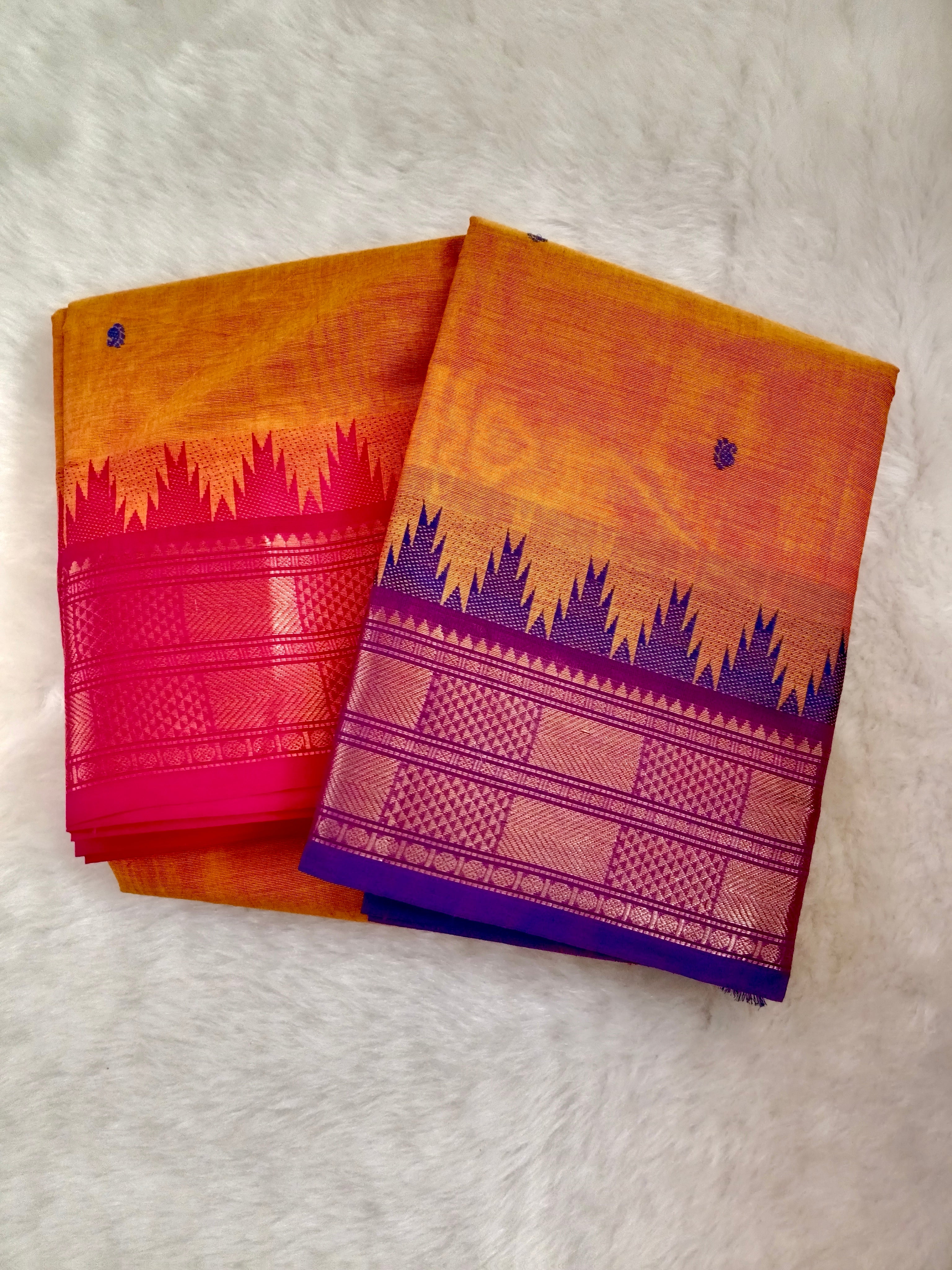 Gang Jamuna border Chettinad  cotton saree