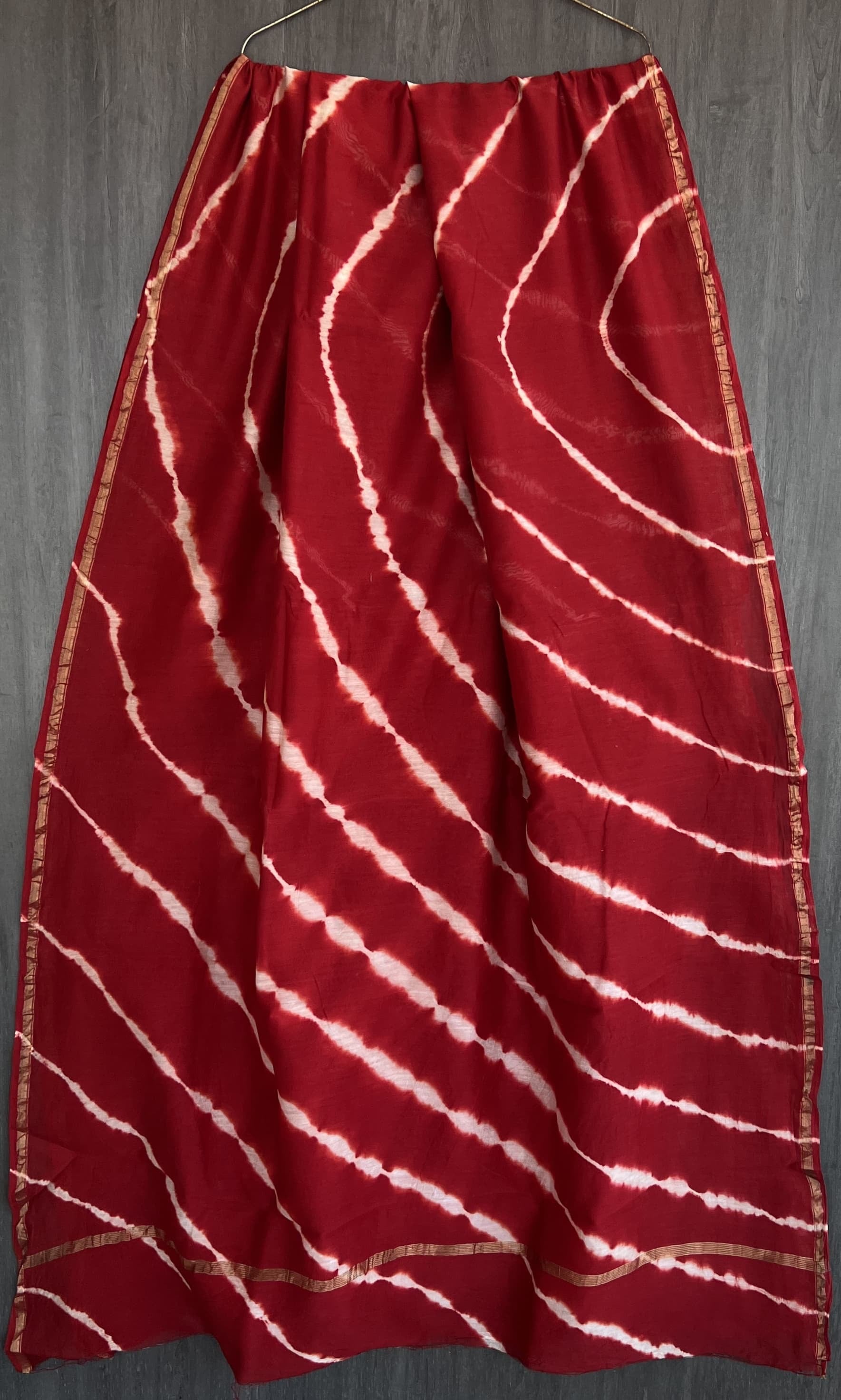 Chanderi hand printed silk cotton saree
