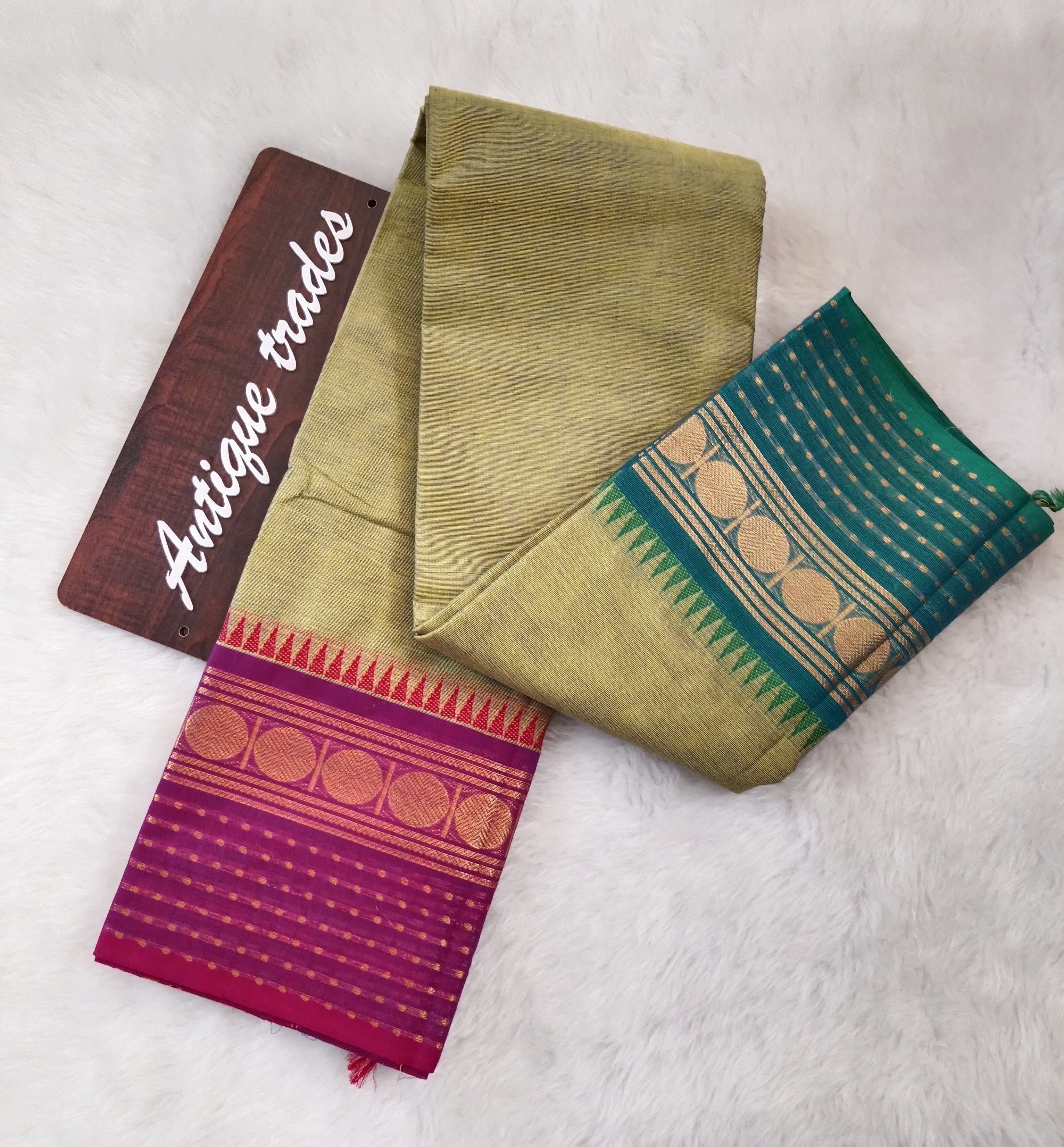 Ganga Jamuna border pure Chettinad cotton saree