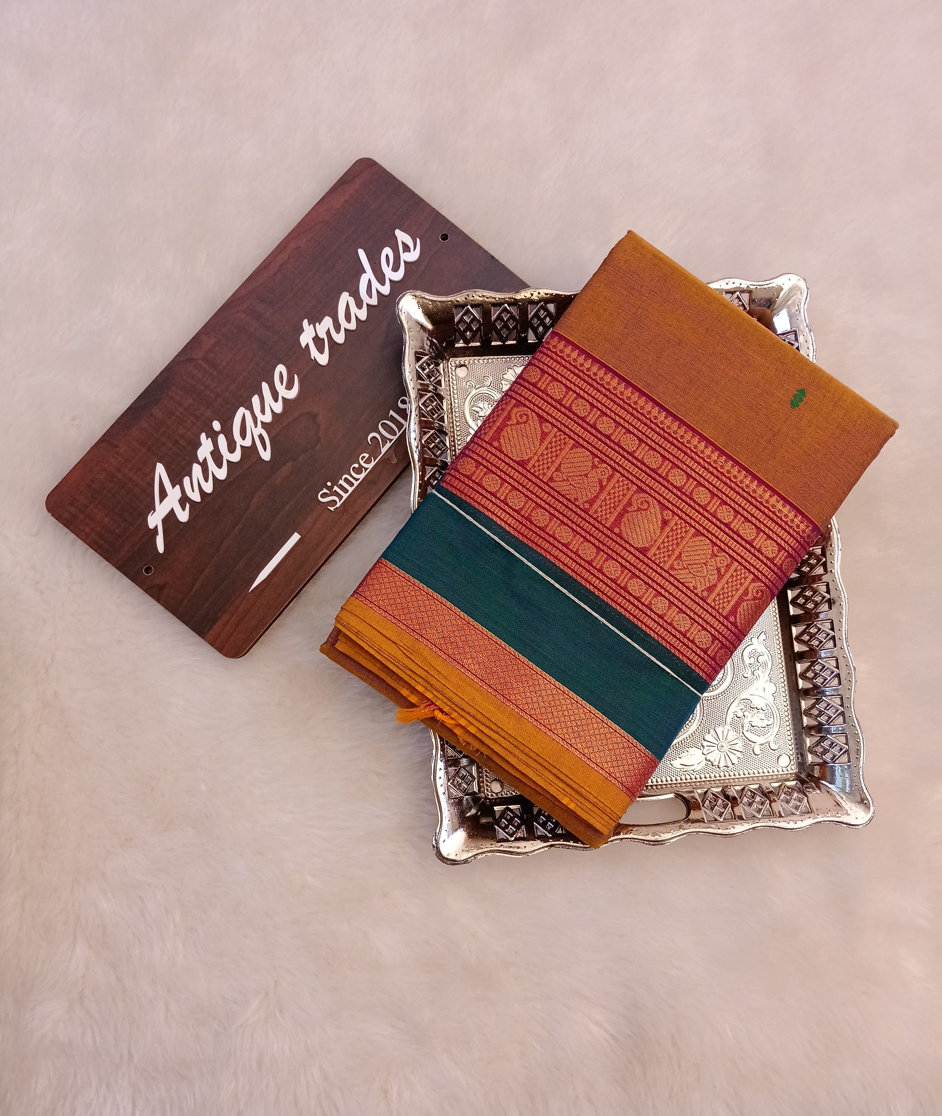 Pure Chettinad cotton saree 100 count