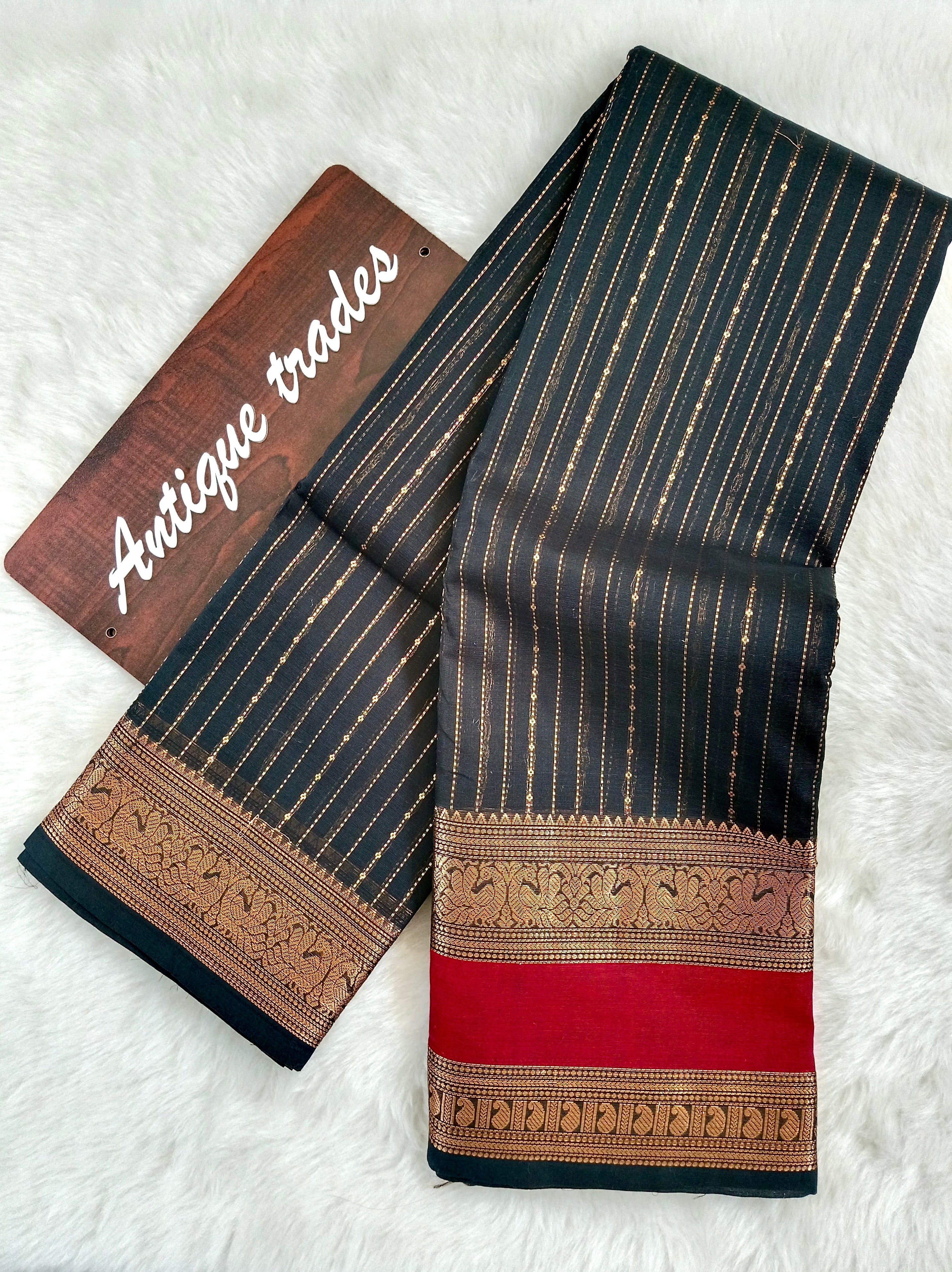 Chettinad pure cotton with zari work
