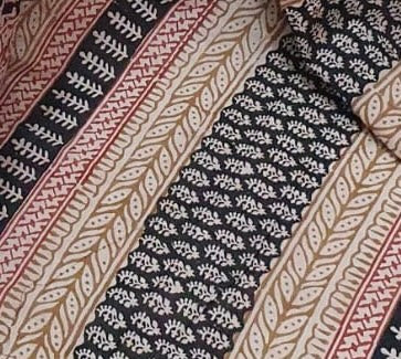 Hand printed mul mul cotton saree