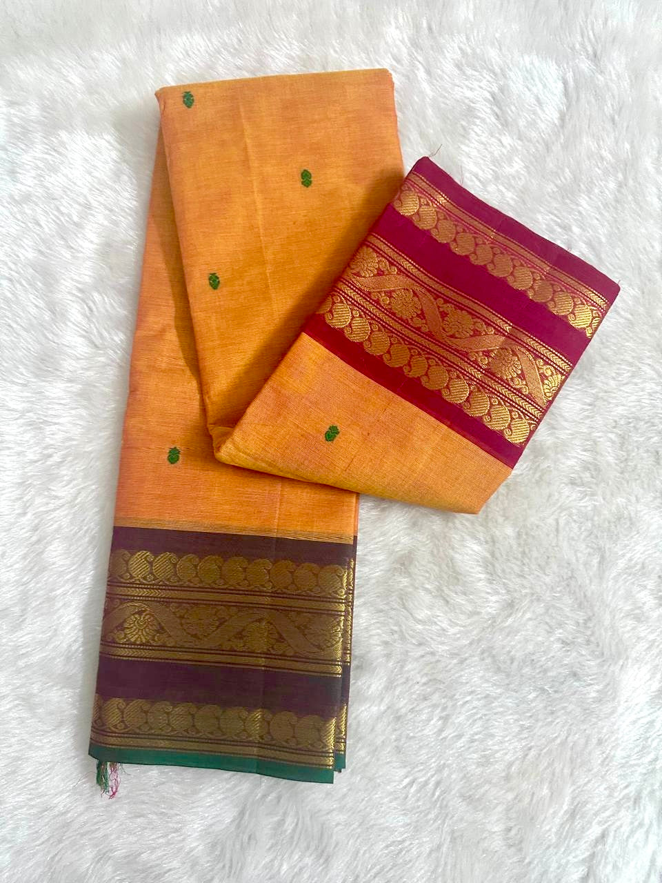 Ganga Jamuna border chettinad cotton saree