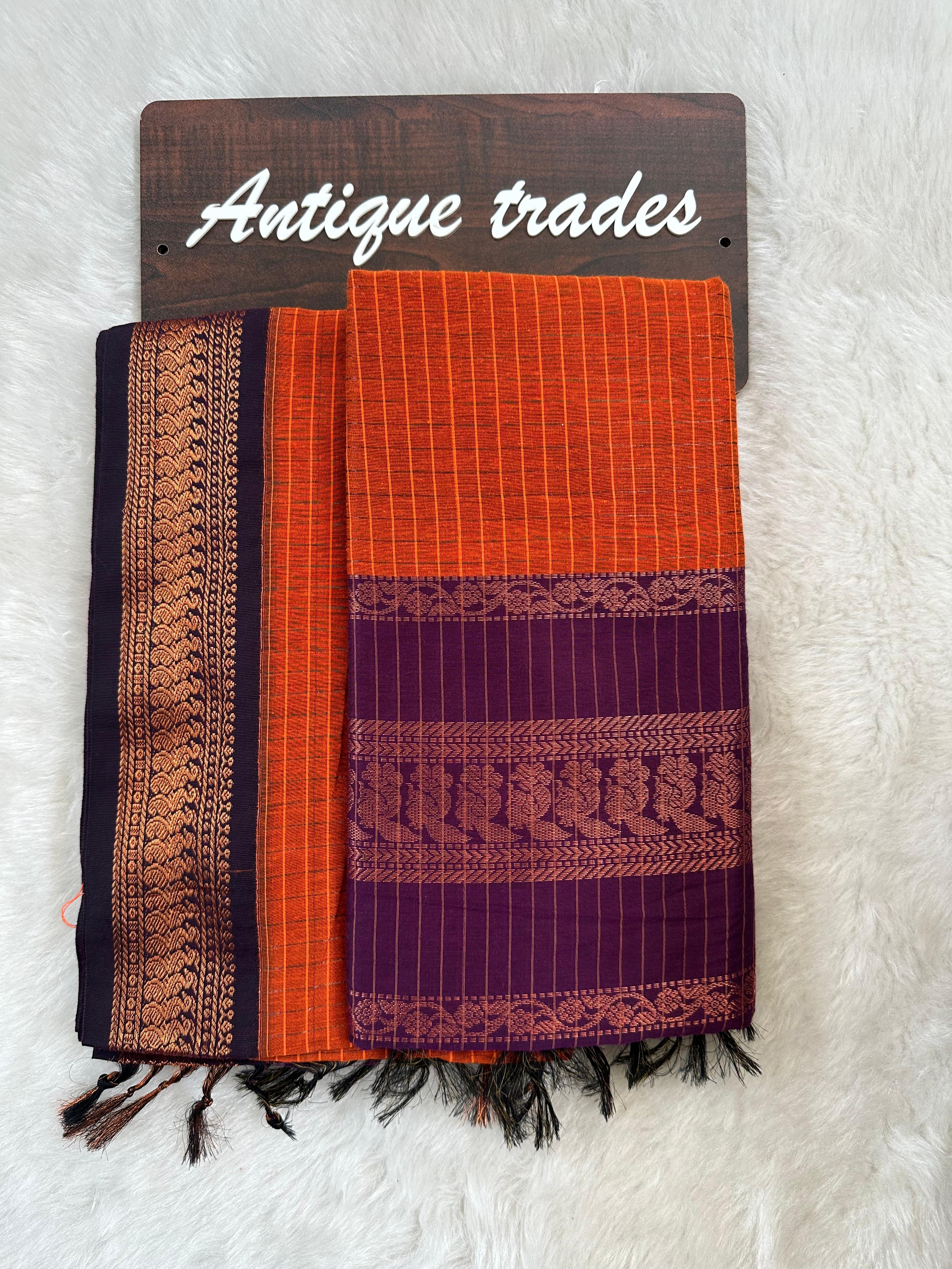 Checked kalyani silk cotton saree