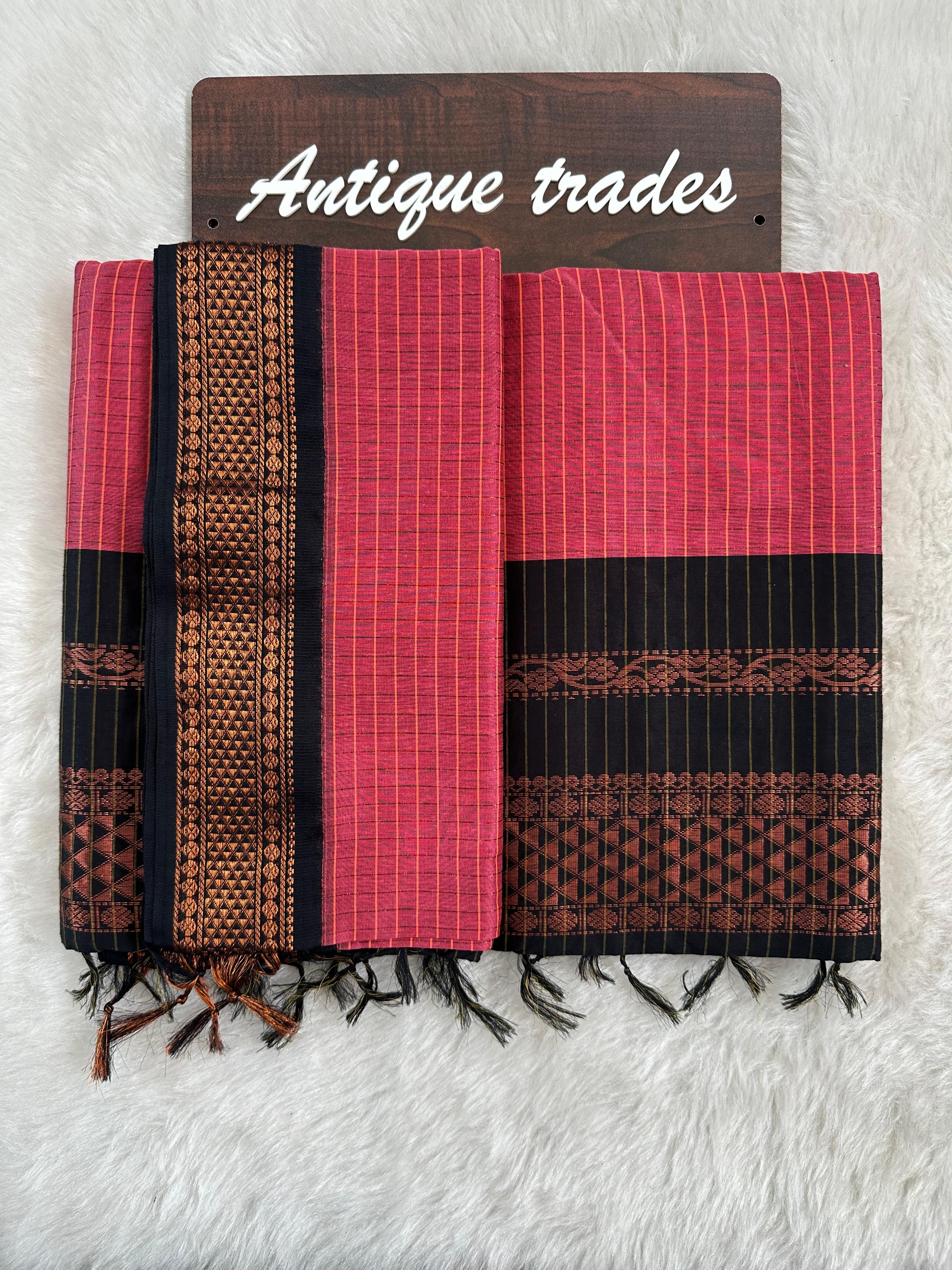 checked kalyani silk cott