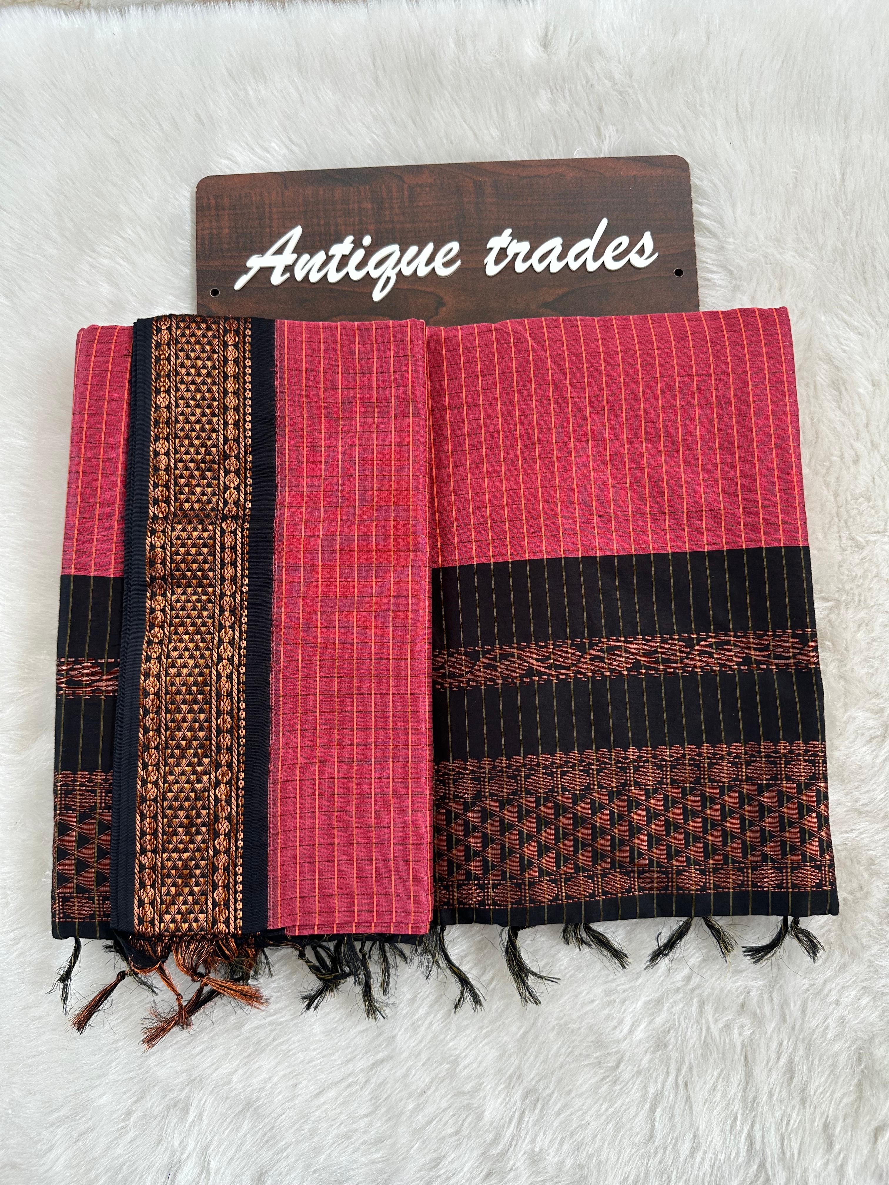 checked kalyani silk cott