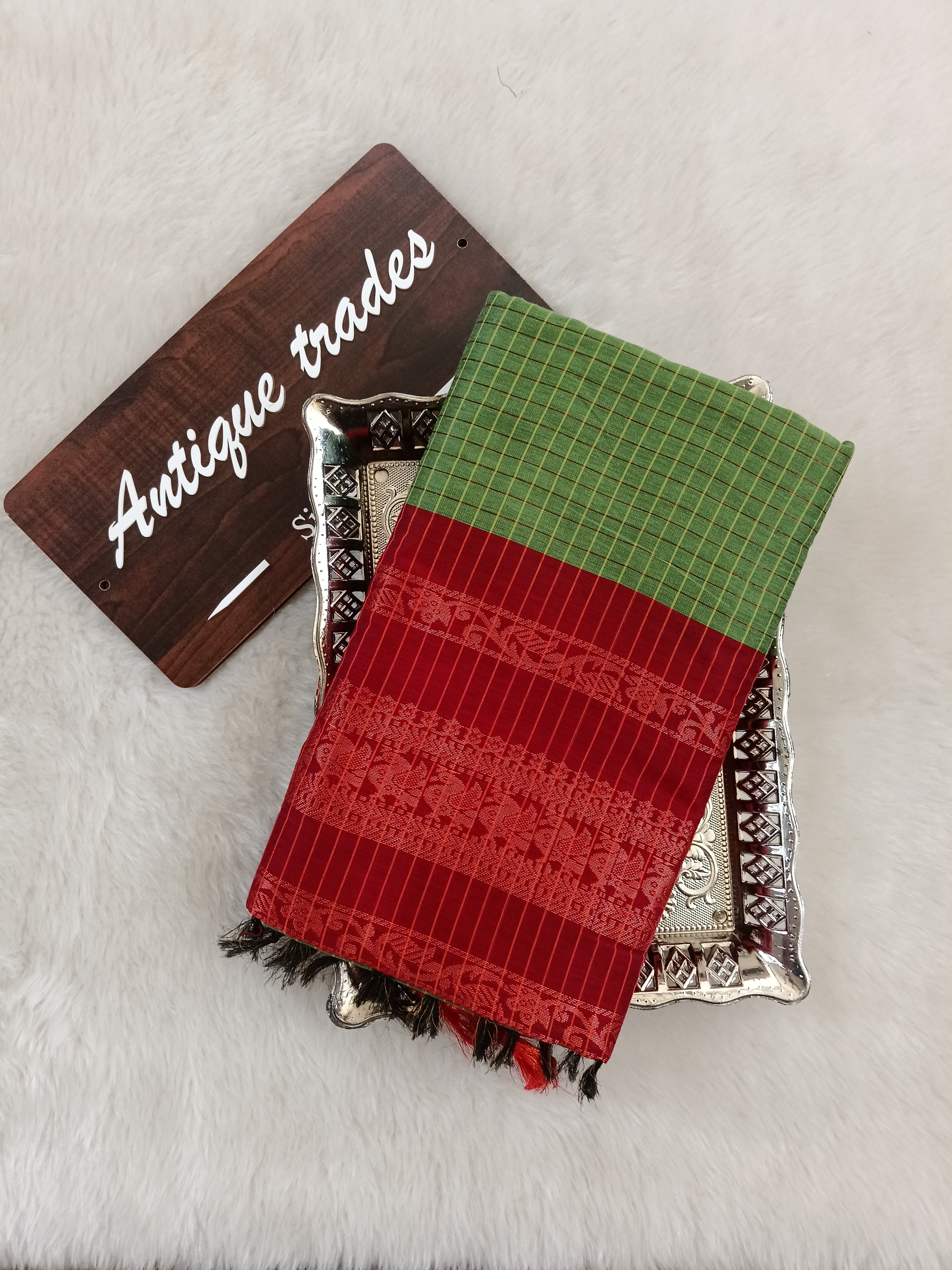 checked kalyani silk cotton