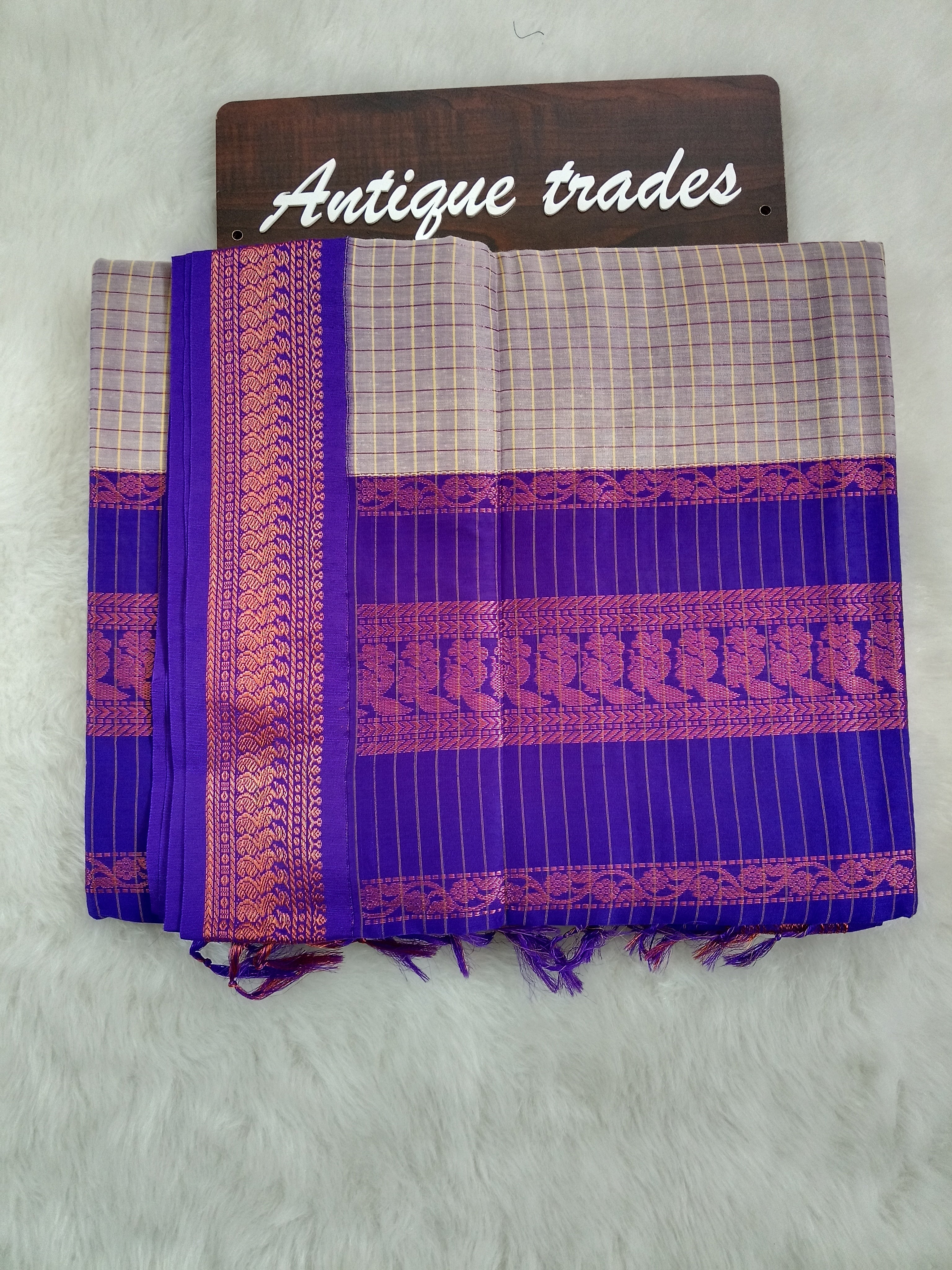 Checked kalyani silk cotton saree