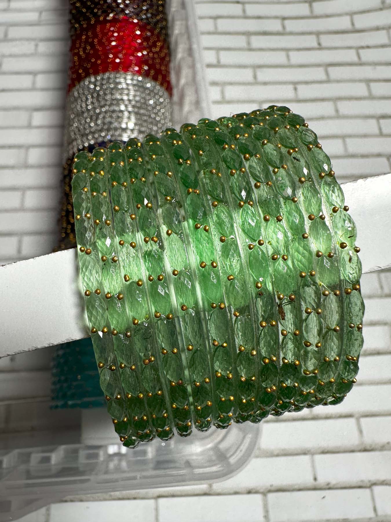 Raindrops green and blue