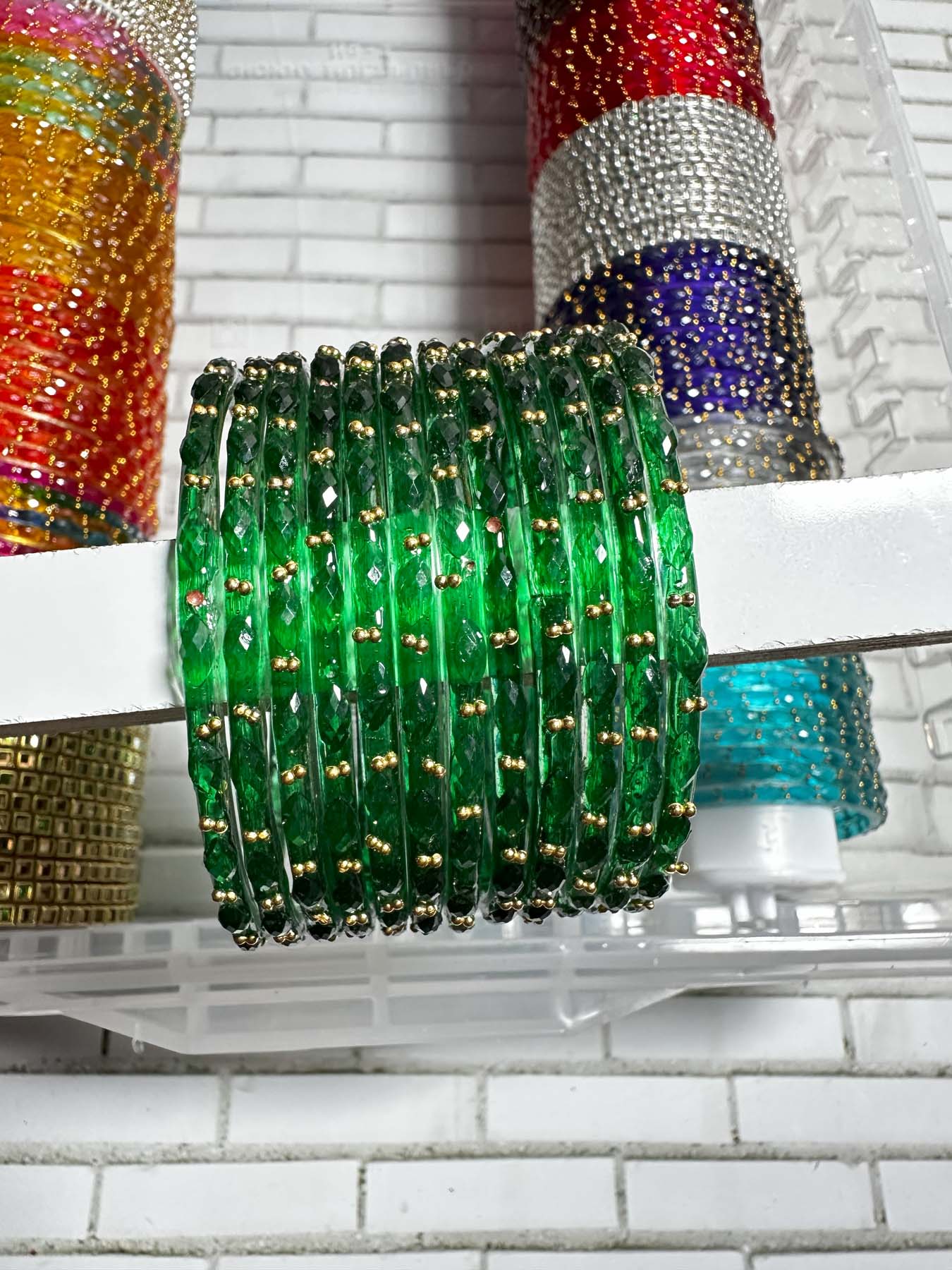 Raindrops green and blue