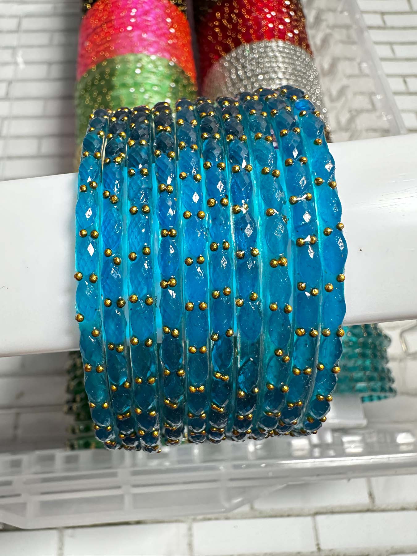 Raindrops green and blue