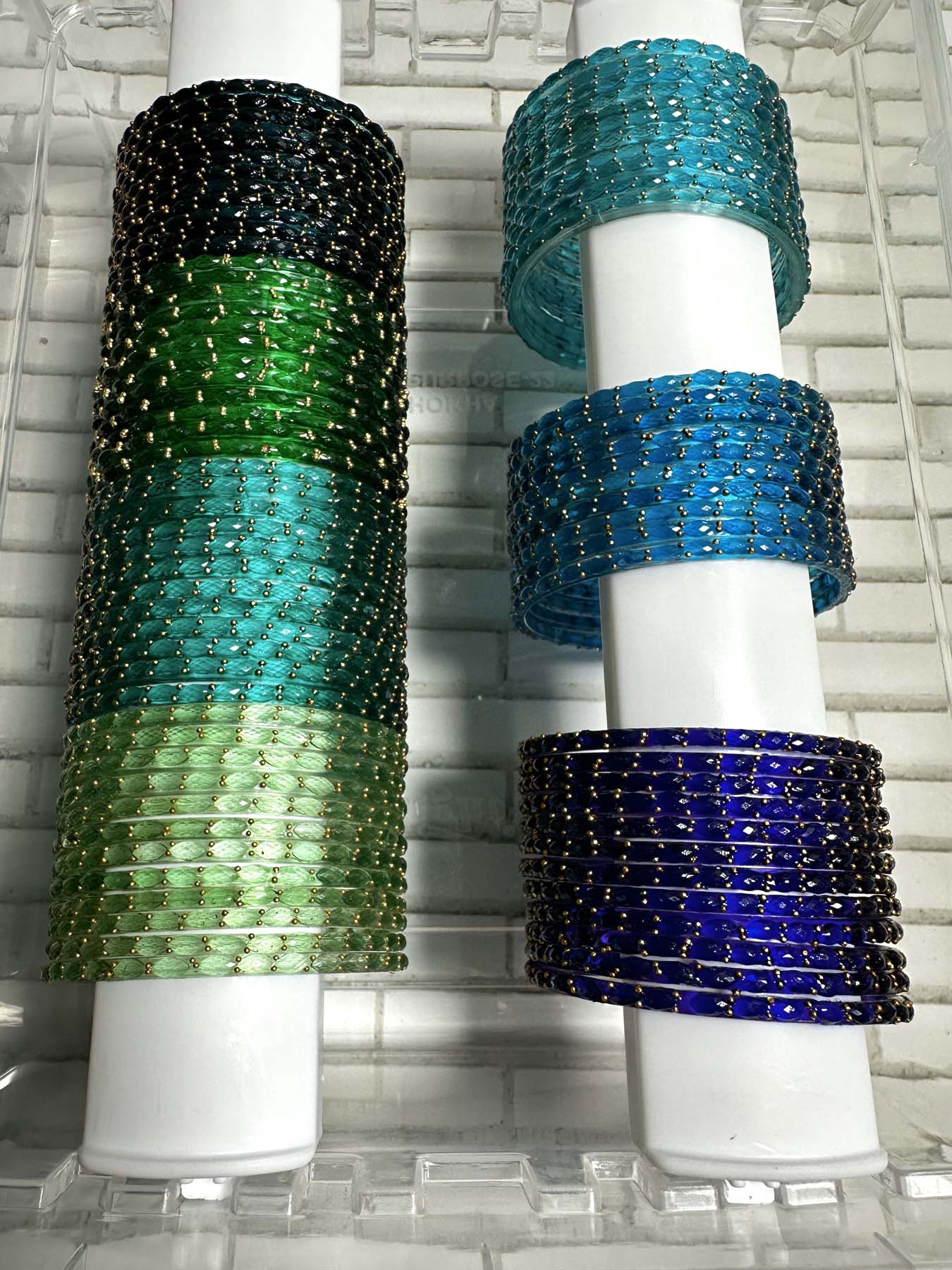 Raindrops green and blue