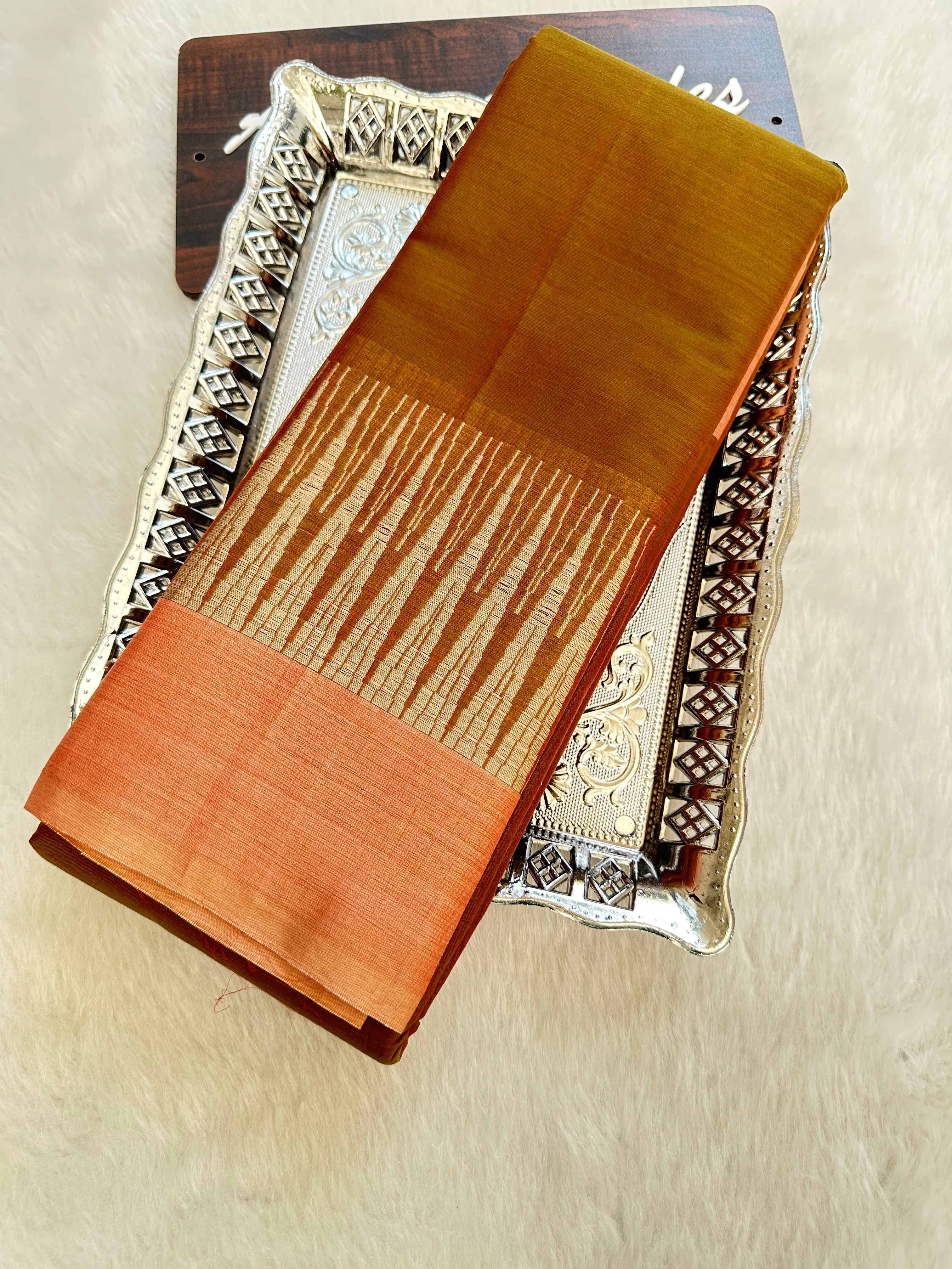 Narayanpet temple border cotton saree