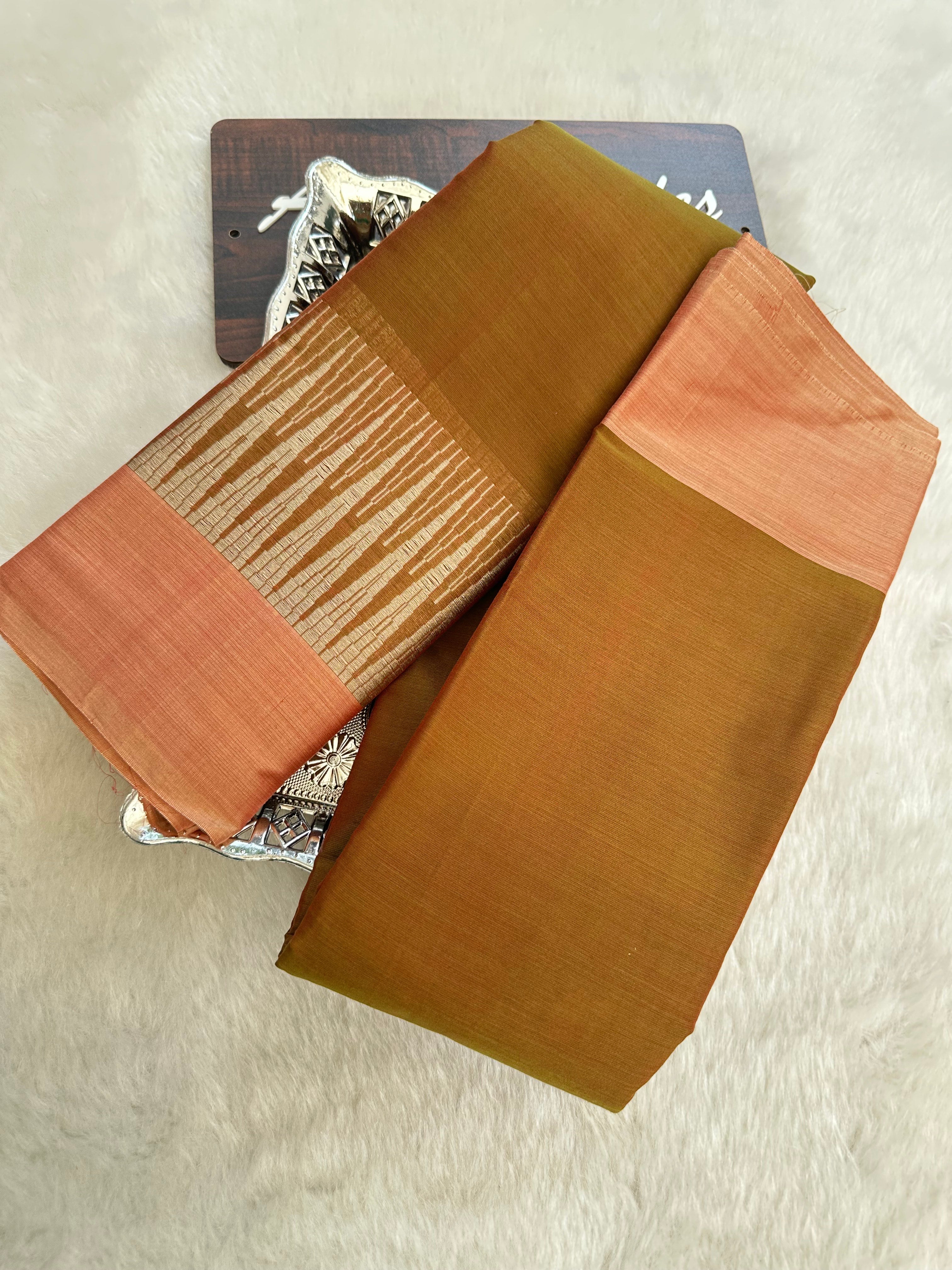 Narayanpet temple border cotton saree