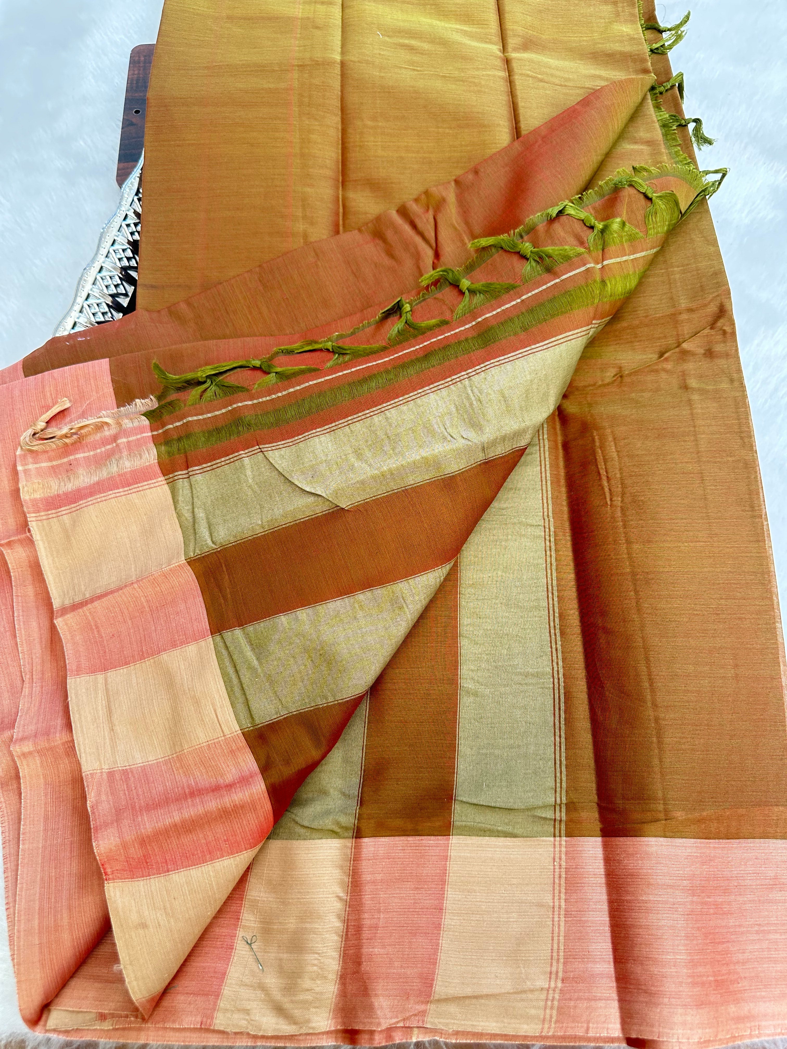 Narayanpet temple border cotton saree