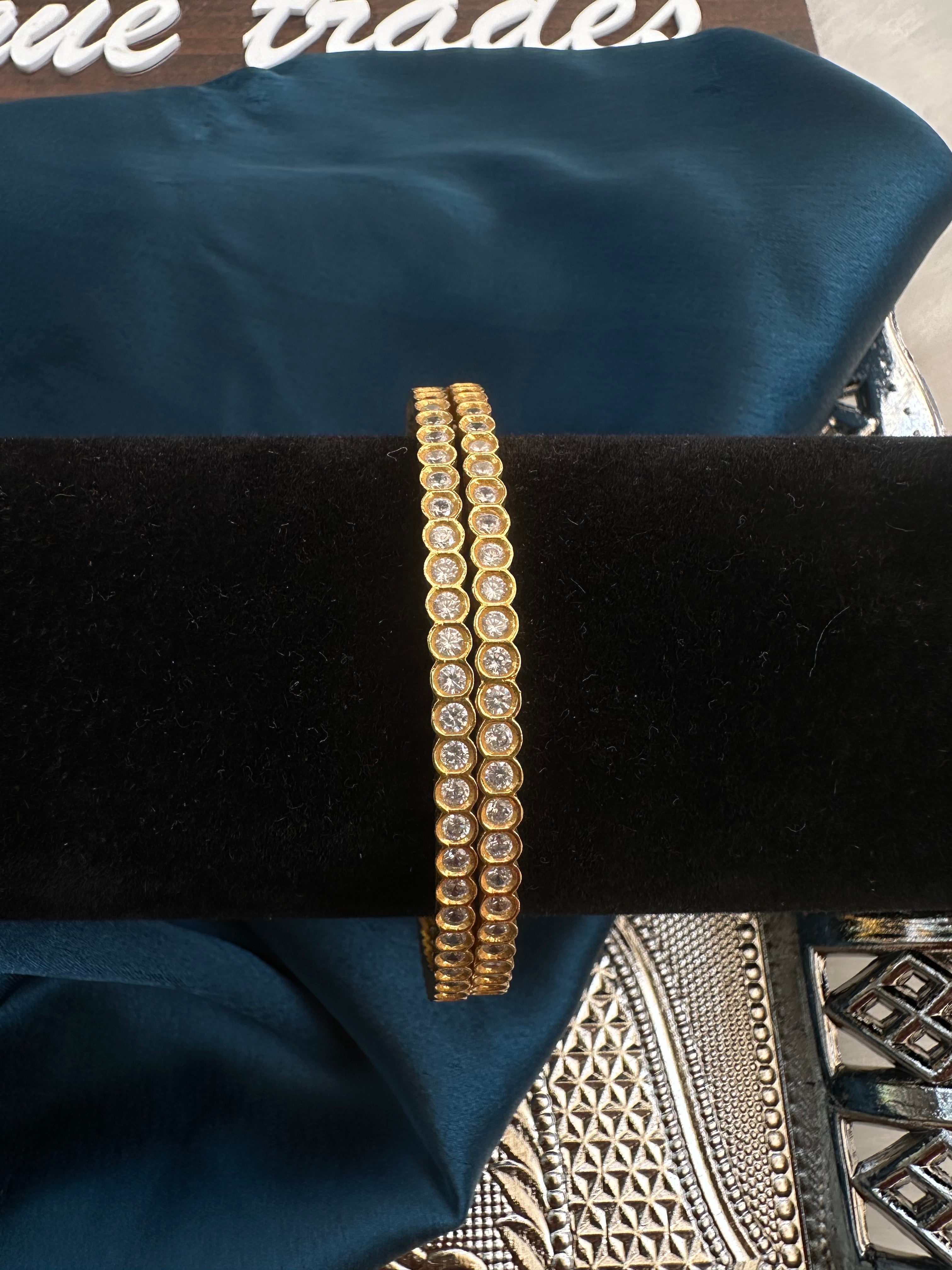 Glowing white stone bangle